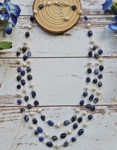 Sodalite and Fresh water pearl