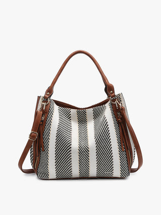 Connar Striped Tote - Black/White