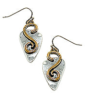 Vintage metal spiral earring