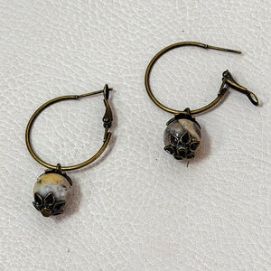 Yvonne Earrings- Crazy Agate