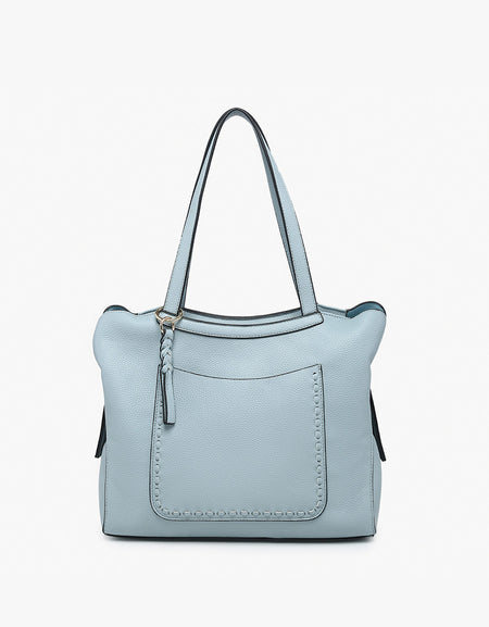 Hunter Pocket-Front Distressed Tote - Baby Blue