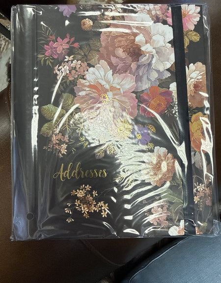 Midnight Floral Address Book