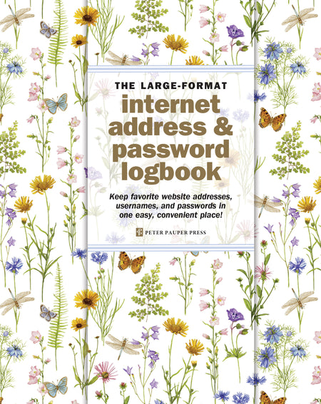 Wildflower Garden Large Internet Address & Password Logbook