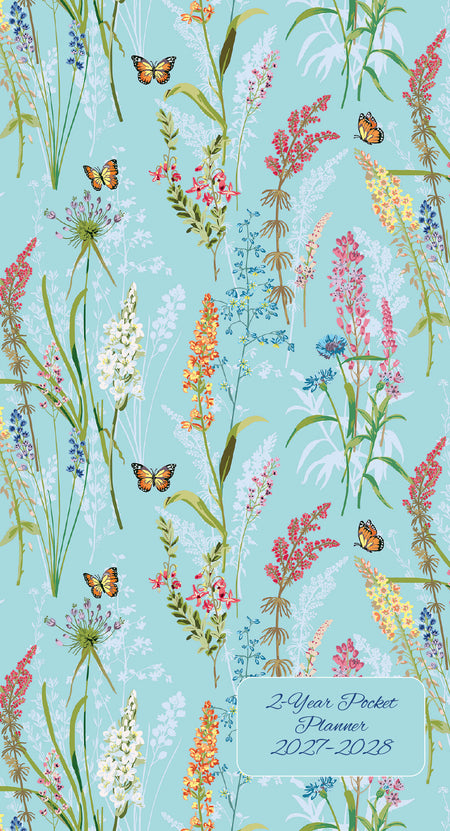 2027-28 Blooms & Butterflies 2-Year Pocket Planner
