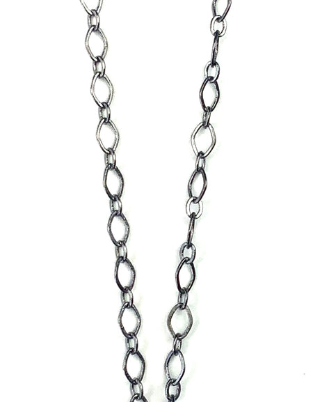 Blue stone point pendant necklace