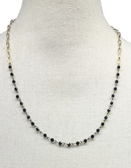 AC Black & Gold Crystal Necklace