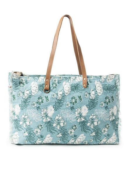 Delft Garden Weekender Bag - Gray