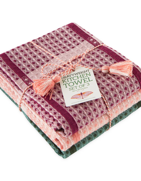 Villa Waffle Heavyweight Dishtowel Set of 3