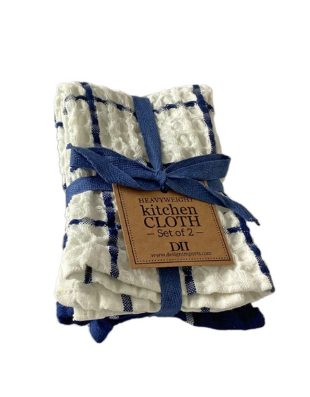 Kitchen Windowpane Waffle Dishcloth Set of 2