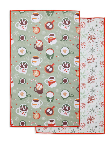 Cozy Cocoa Printed Microfiber Dishtowel