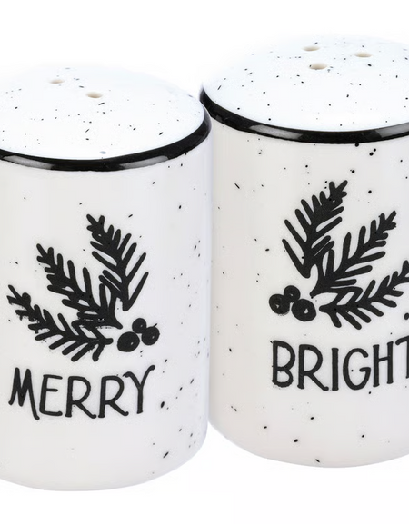 Salt & Pepper Shaker Set- Merry & Bright