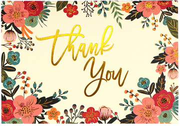 Floral Frame Thank You Cards
