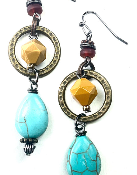 Beaded Linear Earrings