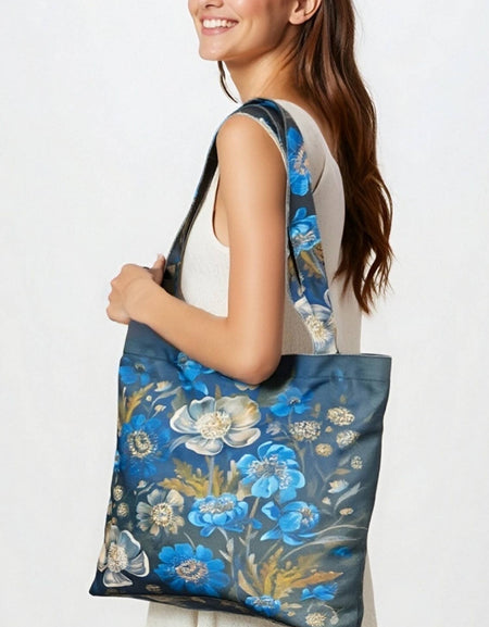 Blue Poppy Tote Bag