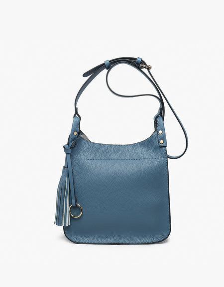 Lucinda Square Crossbody w/ Tassels - Navy