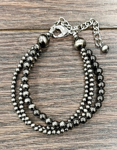Polish Western Bead Strand Adjustable Bracelet