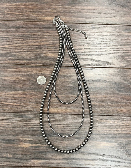 Polish 3-strand 30” Navajo Bead Necklace