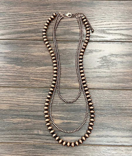 Copper 30strand 30” Navajo Bead Necklace