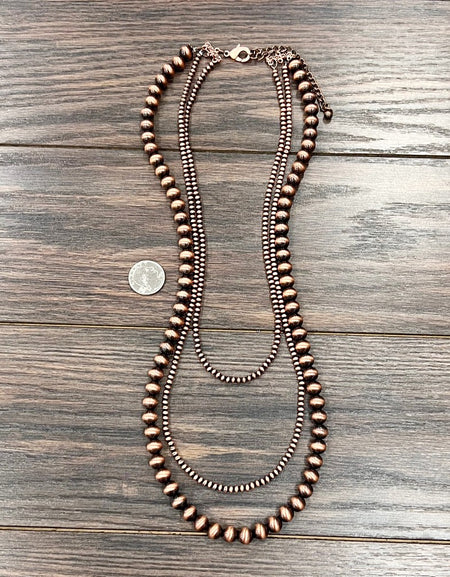 Copper 30strand 30” Navajo Bead Necklace