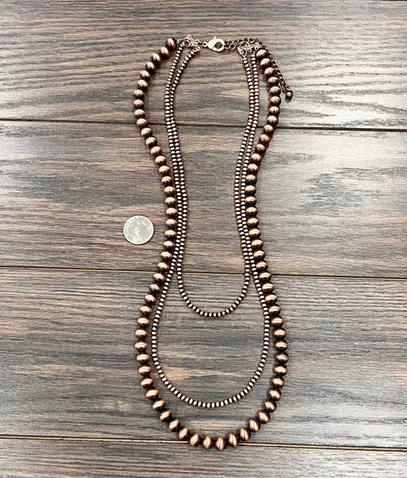 Copper 30strand 30” Navajo Bead Necklace