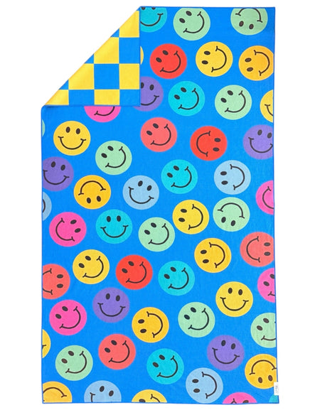 Smiley Reversible Pool Towel