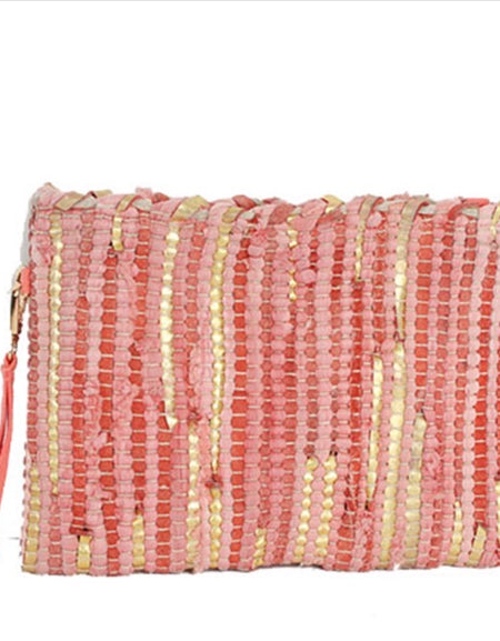 Pink Decorative Clutch Bag