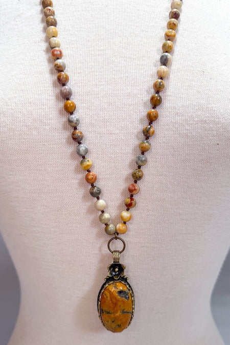Florette Necklace - Crazy Agate