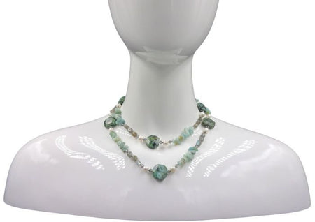 African Turquoise Green Tone Necklace