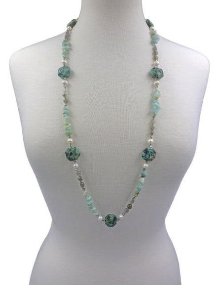 African Turquoise Green Tone Necklace