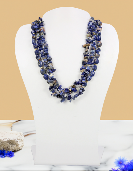 Azure Cascade Sodalite Necklace