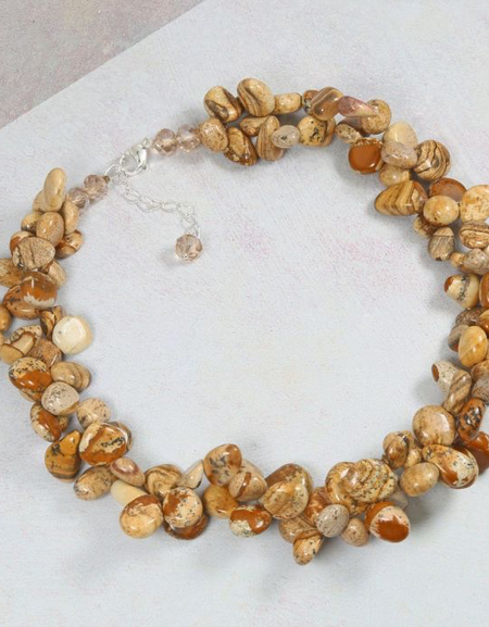Picture Jasper Torsade Necklace
