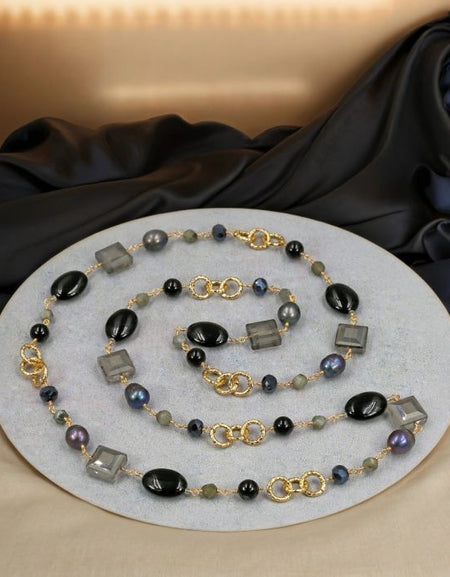 Crystal & Onyx Necklace