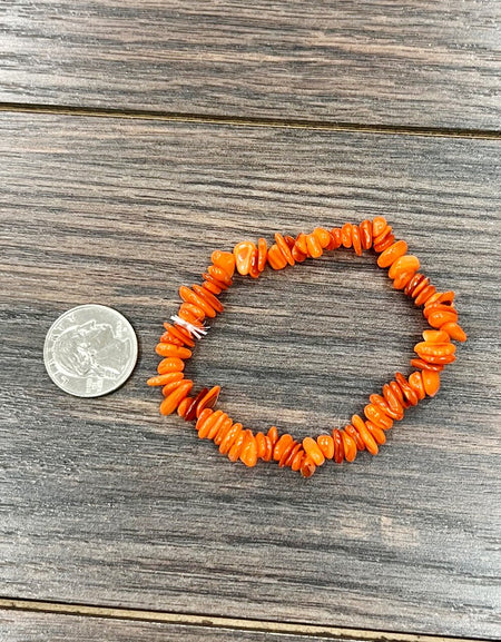Oyster Stretch Bracelet - Orange