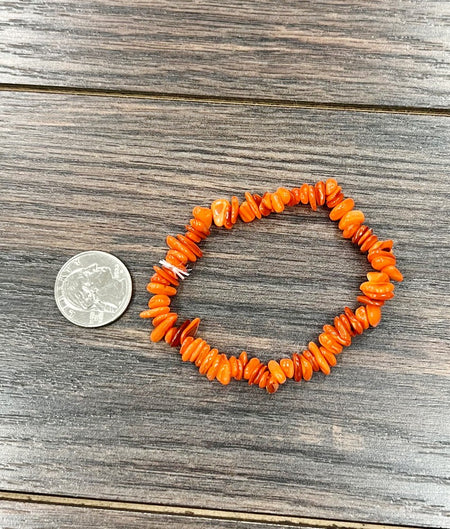 Oyster Stretch Bracelet - Orange