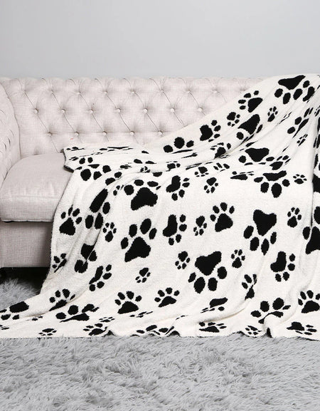Paw Printed Luxury Soft Throw Blanket