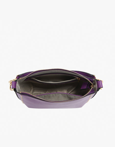 Carmen Studded Crossbody w/ Shoulder Strap - Peacock