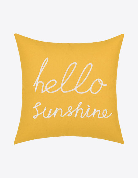 Elements of Spring Punch-Needle Decorative Throw Pillow Case