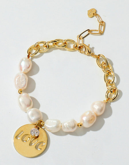 LOVE Freshwater Pearl Bracelet