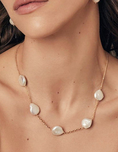 Freshwater Pearl Stainless Steel Necklace