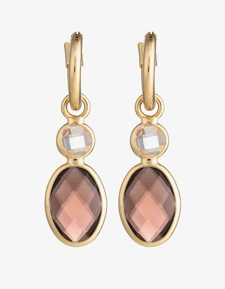 Geometric Crystal Drop Earrings