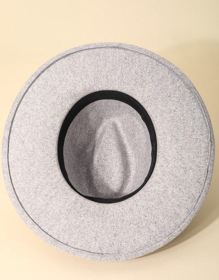 Fame Woven Together Braided Strap Fedora