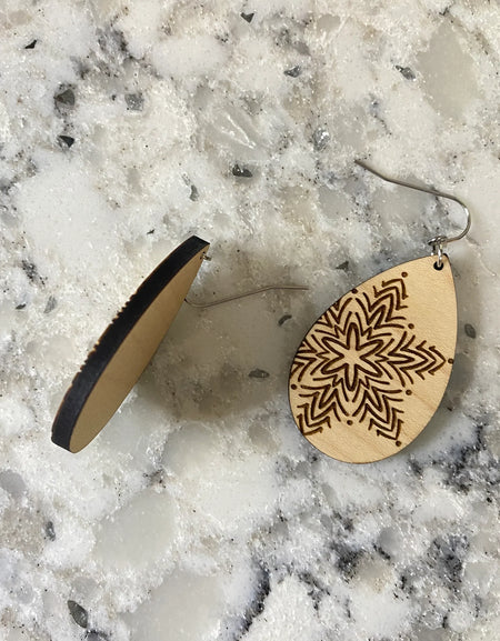 Wooden Specialty Drops - Snowflake