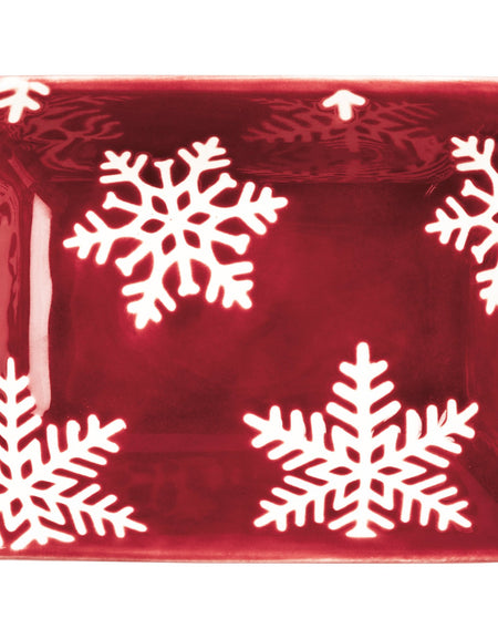 PK Red Snowflake Mini Tray