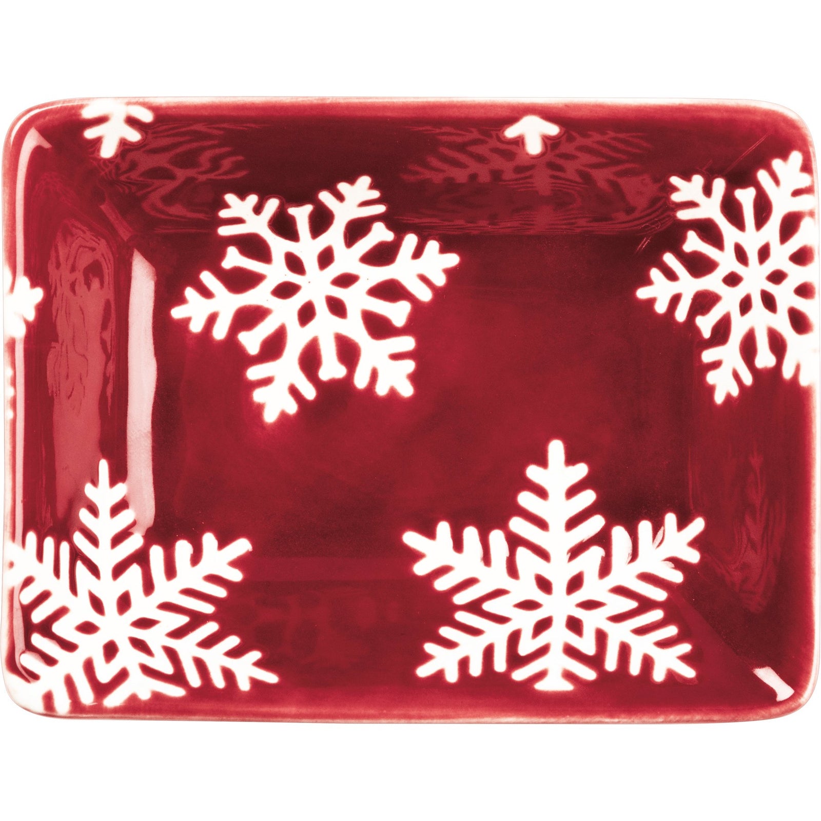 PK Red Snowflake Mini Tray