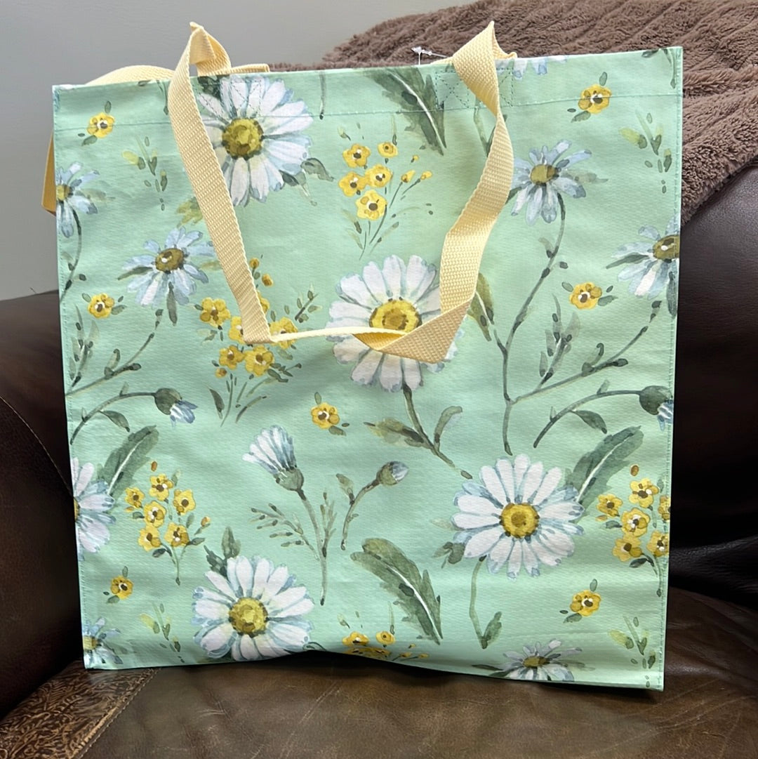 Green Daisy Market Tote