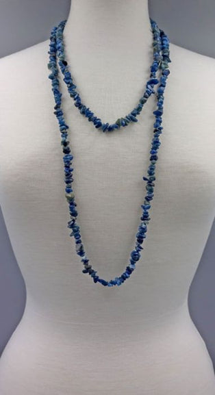 Blue apetite chip necklace