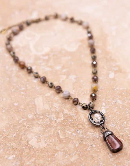 Pica Necklace Bamboo Agate