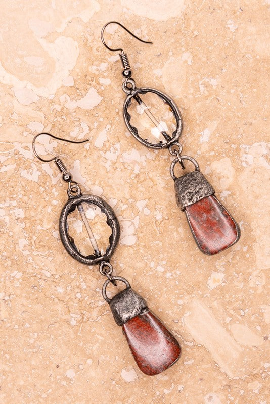 Pica Earrings Bamboo Agate