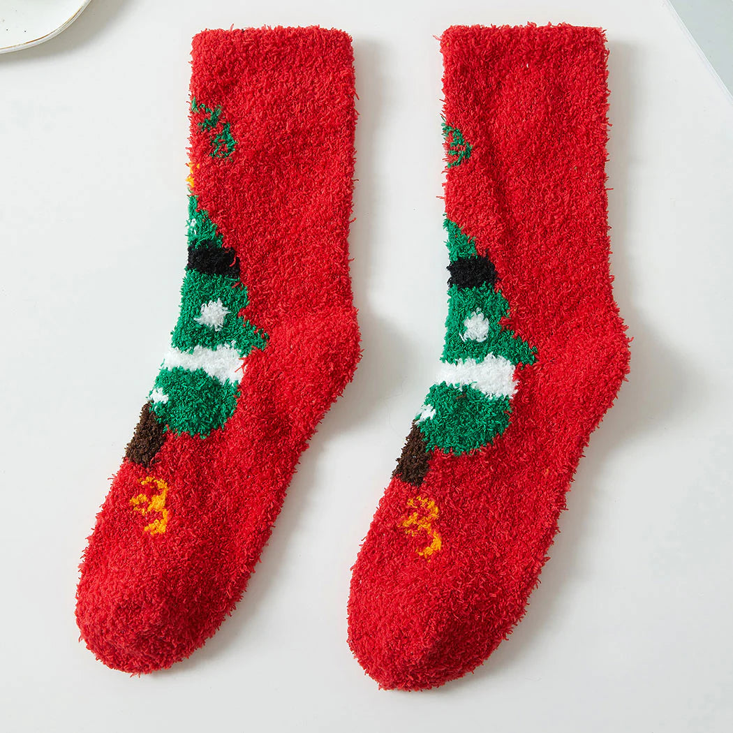 FC Christmas Fuzzy Socks - Tree
