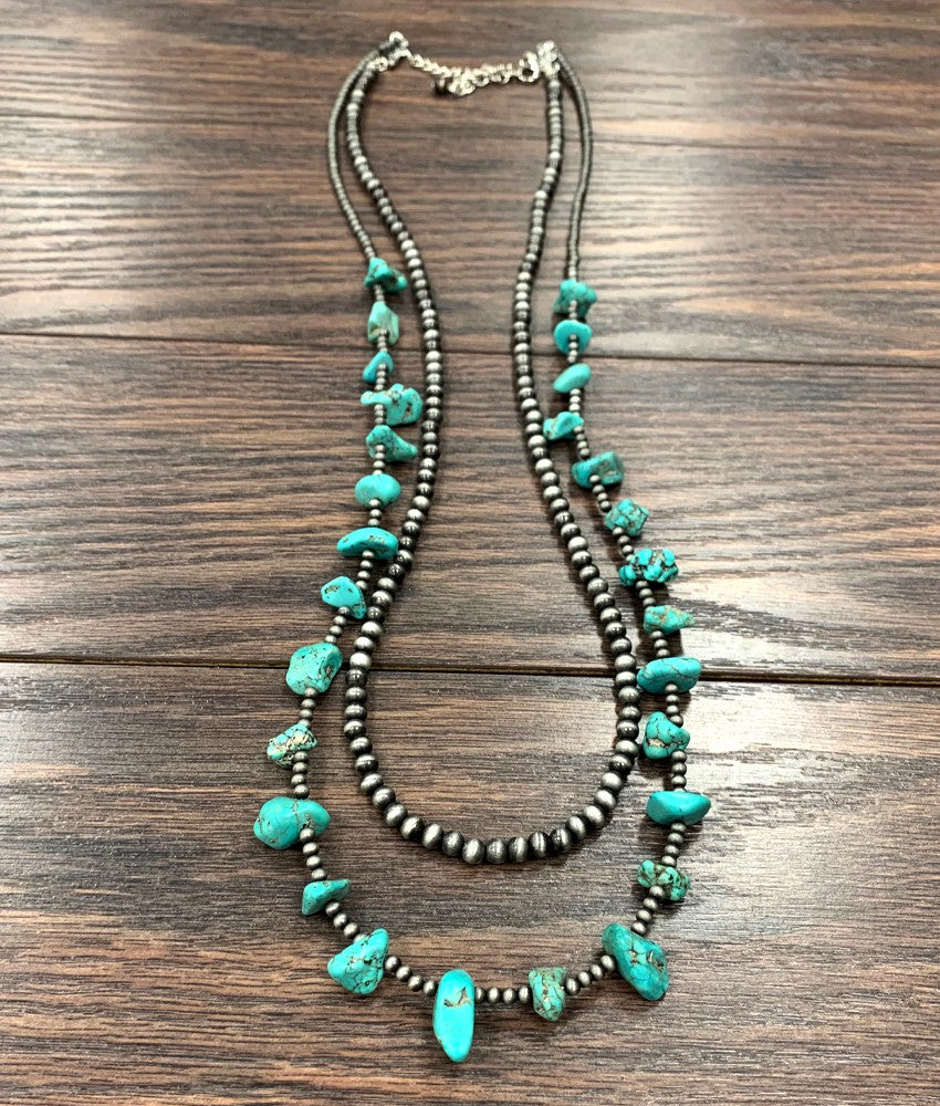 Handmade Navajo Bead, Turquoise Necklace
